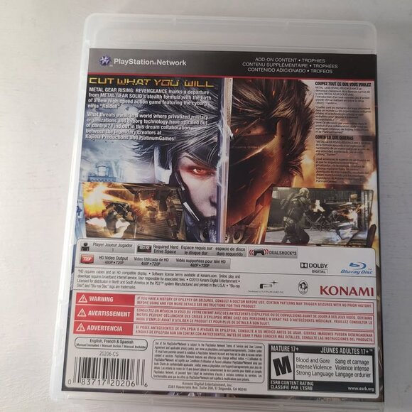 Metal Gear Rising: Revengeance - Sony PlayStation 3 PS3 - Complete CIB - Picture 3 of 3